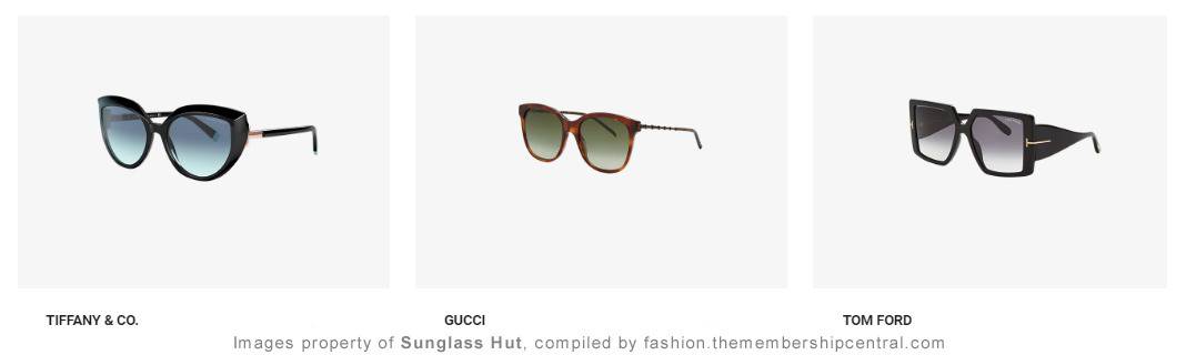 Sunglass Hut - Sunglasses - Tiffany & Co - Gucci - Tom Ford