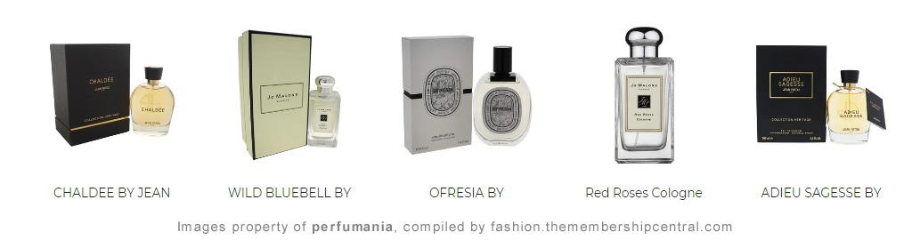 perfumania Chaldee - Wild Bluebell - Ofresia - Red Roses Cologne - Adieu Sagesse