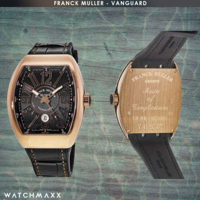Franck Muller Vanguard Rose Gold Black Dial - NEW