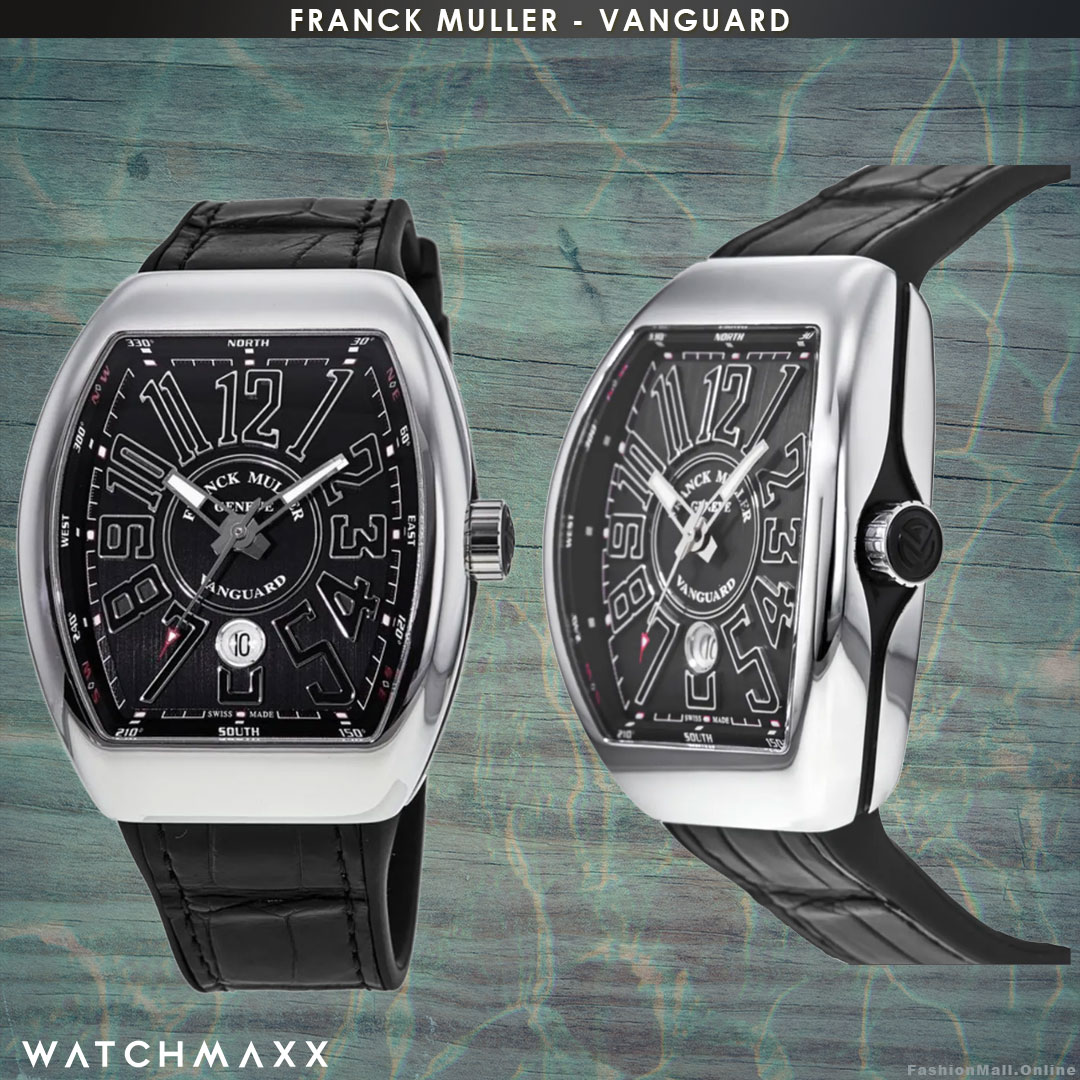 Franck Muller Vanguard Automatic Black Dial Leather