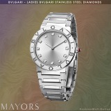 Ladies BVLGARI BVLGARI Stainless Steel Diamonds