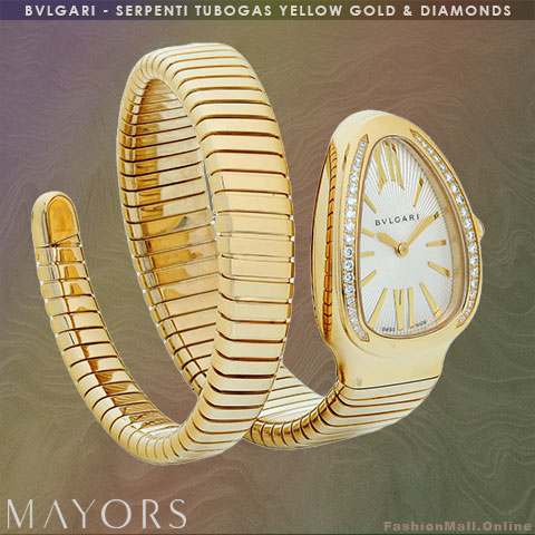 BVLGARI Serpenti Tubogas yellow gold and diamonds