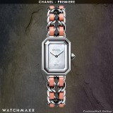 CHANEL Premiere steel leather chain mother of pearl dial