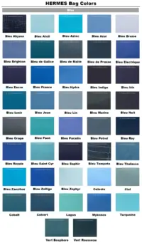 Hermes Bag Colors - Blues
