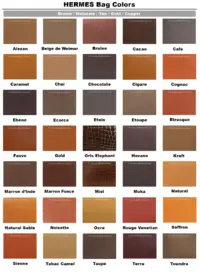 Hermes Bag Colors - Browns, Tans & Naturals