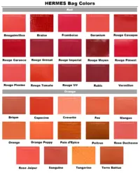 Hermes Bag Colors - Reds & Oranges
