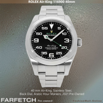 Rolex Air King Steel Black Dial 116900 -Pre Owned