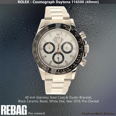 Rolex Daytona Steel Black Ceramic Bezel White Dials, 116500 – Pre-Owned