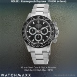 Rolex Cosmograph Daytona Steel Black Ceramic Bezel Black Dials, 116500 - NEW