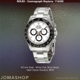 Rolex Daytona 116500, Stainless Steel, White Dial, Black Ceramic Bezel NEW