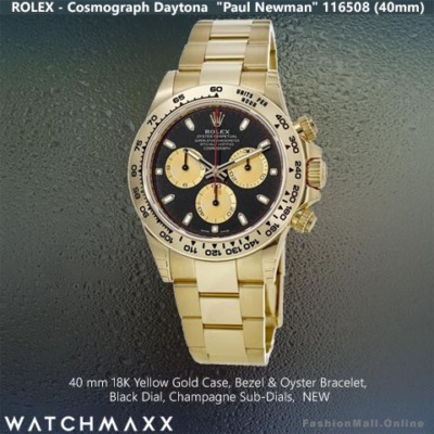 Rolex Daytona Yellow Gold Black & Champagne Dials - NEW