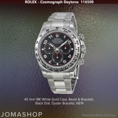 Rolex Cosmograph Daytona White Gold Black Dial 116509 - NEW