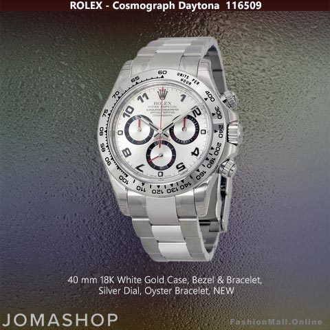 Rolex Cosmograph Daytona White Gold Silver Dial 116509 – NEW