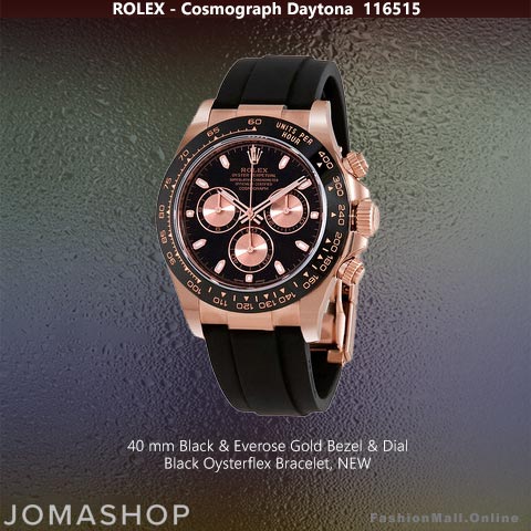 Rolex Daytona Everose Gold Black Dial & Oysterflex Band 116515 – NEW