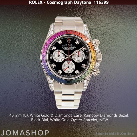 Rolex Daytona White Gold & Rainbow Diamonds (Model 116599) – NEW