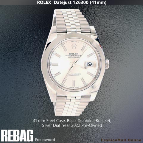 Mens Rolex Datejust Steel Silver Dial Jubilee, Pre-Owned