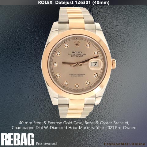 Rolex Datejust Steel Everose Gold Champagne Dial, Pre-Owned