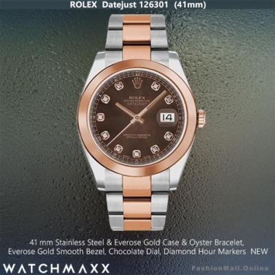 Rolex Datejust Steel Rose Gold Brown Dial, NEW