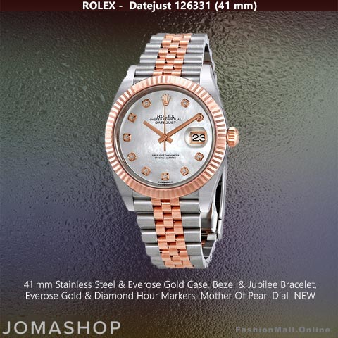 Rolex Datejust Steel Rose Gold Mother Of Pearl Dial, NEW