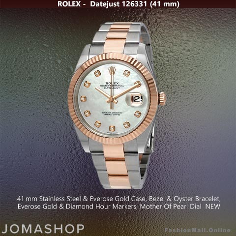 Rolex Datejust Steel Everose Gold Mother Of Pearl Dial, NEW