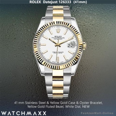 Mens Rolex Datejust Steel & Yellow Gold 126333, NEW