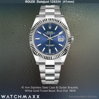 Rolex Datejust Steel Oyster Blue Dial 126334, NEW