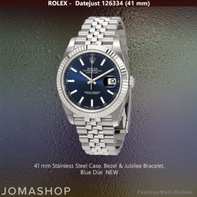 Mens Rolex Datejust Steel Navy Blue Dial 126334, NEW