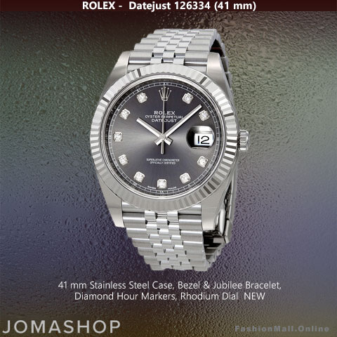 Rolex Datejust Steel Rhodium Dial Diamond Markers, NEW