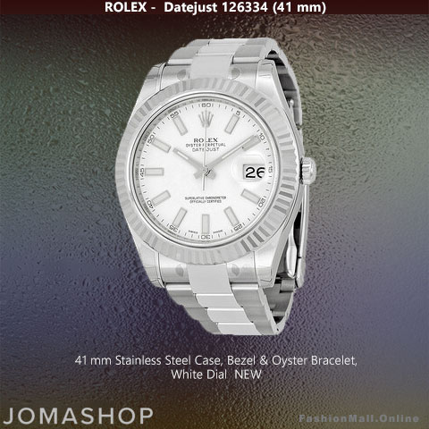 Mens Rolex Datejust Steel White Dial, NEW