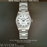 Rolex Datejust Quickset 16200 Steel White Dial, Pre-Owned