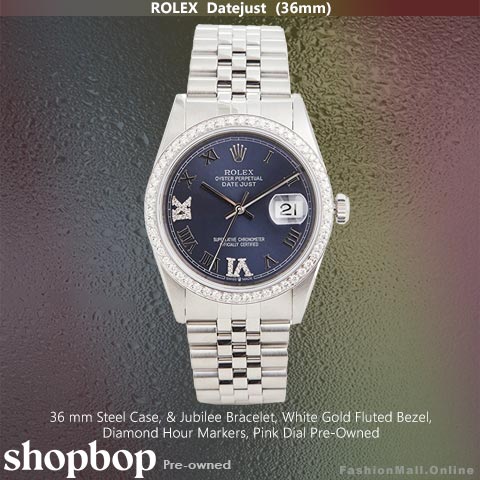 Rolex Datejust 36mm Steel White Gold Blue Dial, Pre-Owned