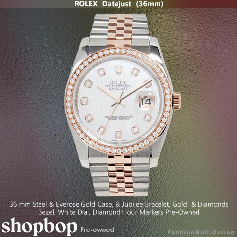 Unisex Steel & Rose Gold Rolex Datejust, Pre-owned