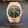 Rolex Day-Date President Yellow Gold Diamonds Green Dial, NEW
