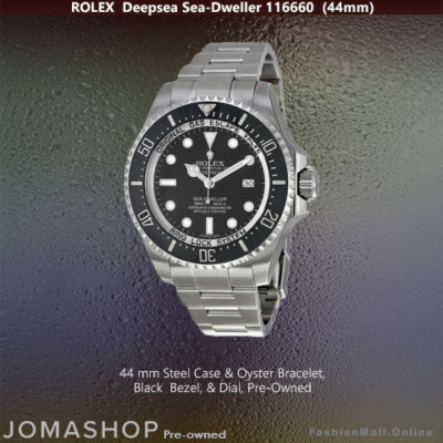 Rolex Deepsea Sea Dweller Steel & Black,116660 - Pre-Owned