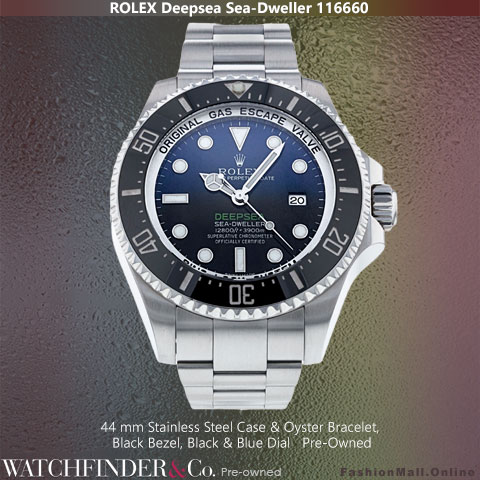 Rolex Deepsea 116660 Steel Black & Blue – Pre-Owned