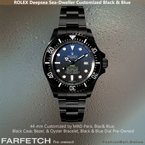 Rolex Deepsea Black & Blue Customized by MAD Paris – Pre-Owned