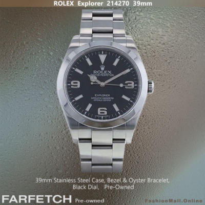 Rolex Explorer 214270 Steel Black Dial 39mm - Pre-Owned