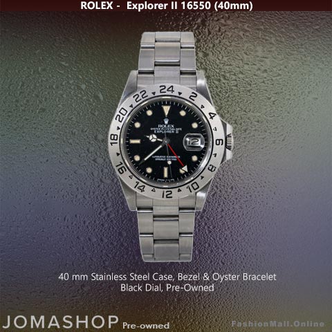 Rolex Explorer II 16550 Steel Black Dial – Pre-Owned