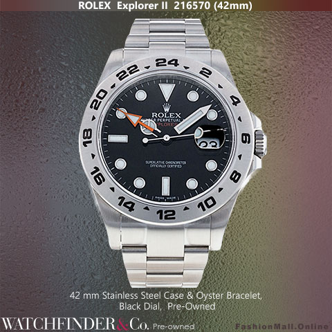 Rolex Explorer II S Steel Black Dial 42mm 216570, Pre-Owned