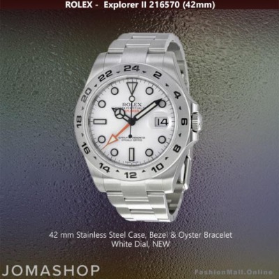 Rolex Explorer II 216570 Steel White Dial - NEW