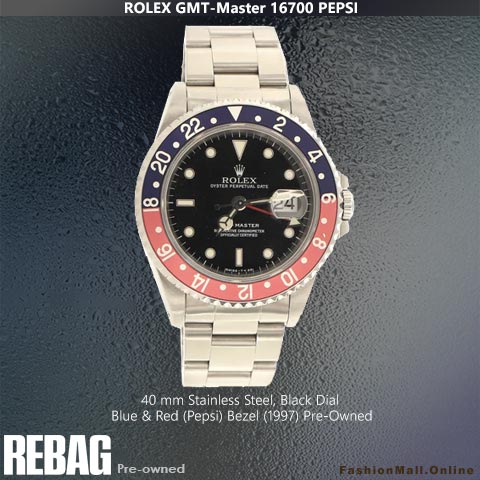 Rolex GMT-Master 16700 Steel Blue Red Pepsi, Pre Owned
