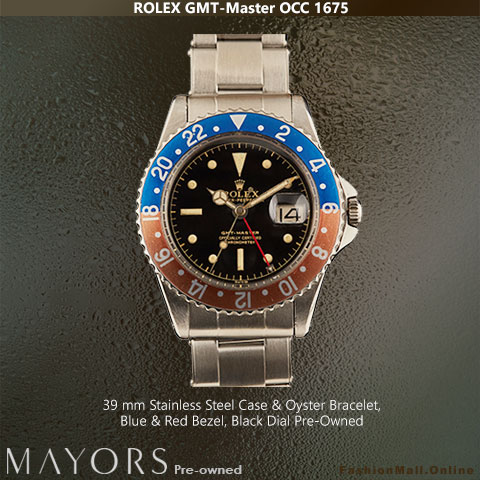 Vintage Rolex GMT Master 1675 OCC Steel Pepsi Dial Collectible