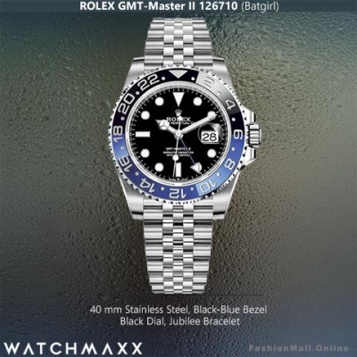 Rolex GMT Master II Stainless Steel Batman Batgirl Jubileee, New