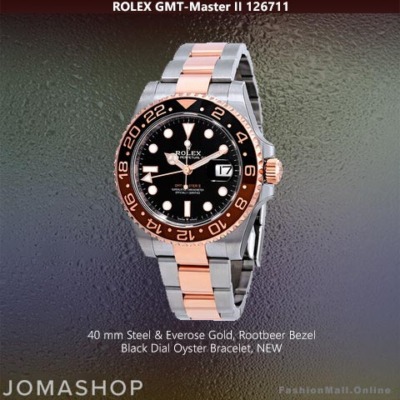 Rolex GMT Master II  Steel Everose Gold Rootbeer Black Dial, NEW