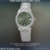 Ladies Rolex Datejust 278384 Steel Diamond Bezel Olive Green Dial, NEW