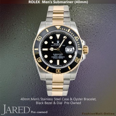 Rolex Submariner Steel Yellow Gold Black Bezel & Dial, Pre-Owned