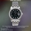 Rolex Datejust Black Dial Steel White Gold Diamonds, Pre-Owned