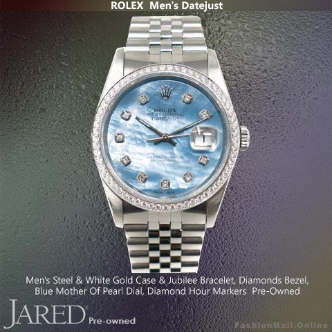 Rolex Datejust Sky Blue Mother Of Pearl Steel & White Gold, Pre-Owned
