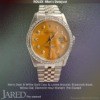 Mens Rolex Datejust Steel White Gold Diamonds Yellow Dial-Pre Owned
