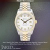 Mens Rolex Datejust Steel Yellow Gold Diamonds White Dial-Pre Owned